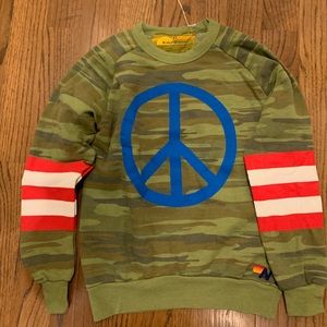 AVIATOR NATION PEACE WARRIOR SWEATSHIRT CAMO XS